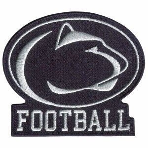 hook velcro patch Penn State Athletic Logo over Football